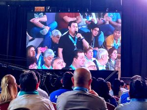Rodrigo Britos en el Congreso de FATSA